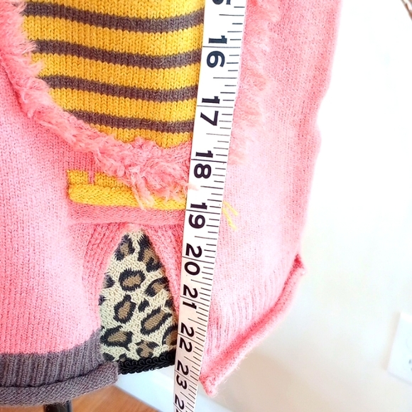 Cellabie Ladies V Neck Sweater Vest Size:L Color:Pink, Yellow, Black - Picture 6 of 11